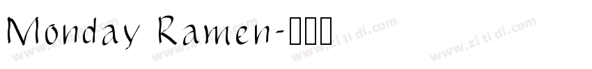 Monday Ramen字体转换